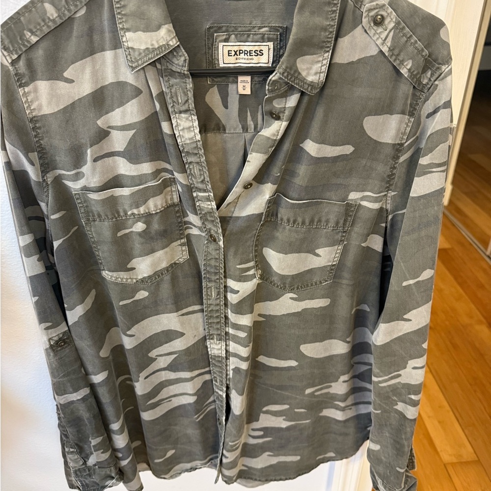 Express Gray Camouflage Shirt